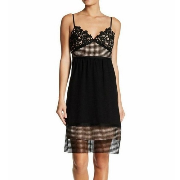 Theory Melaena Lace Overlay Black Elevate Crepe Silk Lining Cocktail Dress - Picture 1 of 7